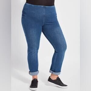 LYSSE Boyfriend denim pullup stretch pants size 2X